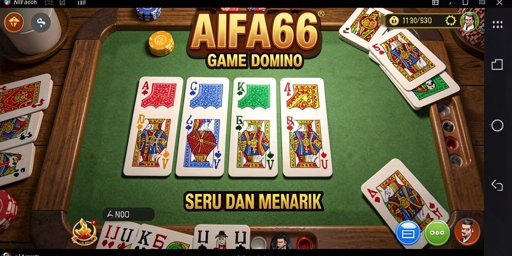 Tampilan gameplay seru dalam AIFA66 yang menghadirkan Domino klasik.