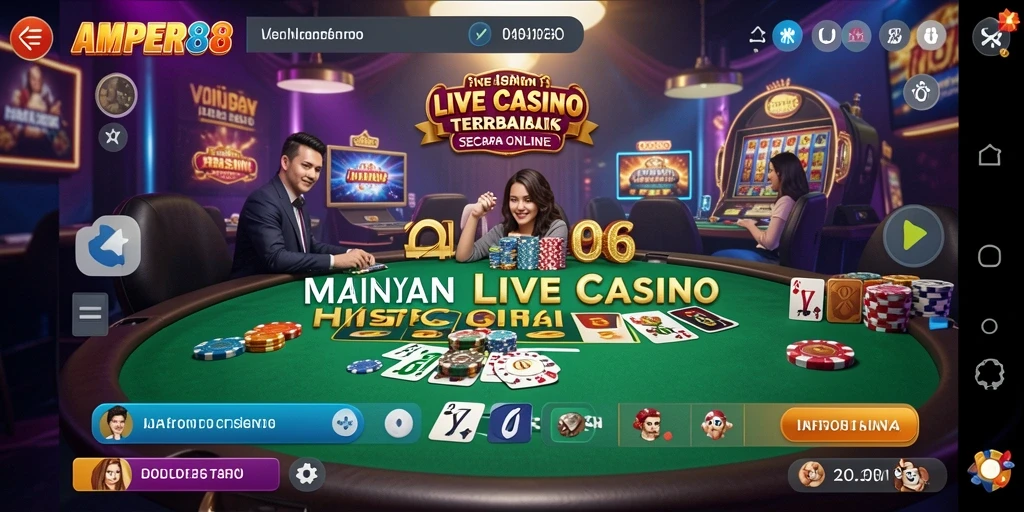 Strategi dan keseruan bermain Live Casino di AMPER88.