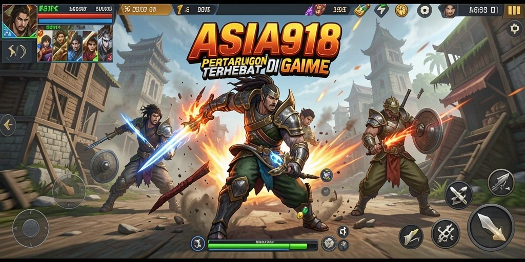 Tangkapan layar ASIA918 menunjukkan aksi pertarungan yang mendebarkan dan karakter yang menarik.