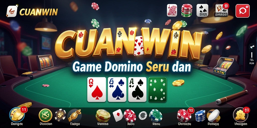Tampilan menarik dari gameplay CUANWIN dengan peraturan domino.