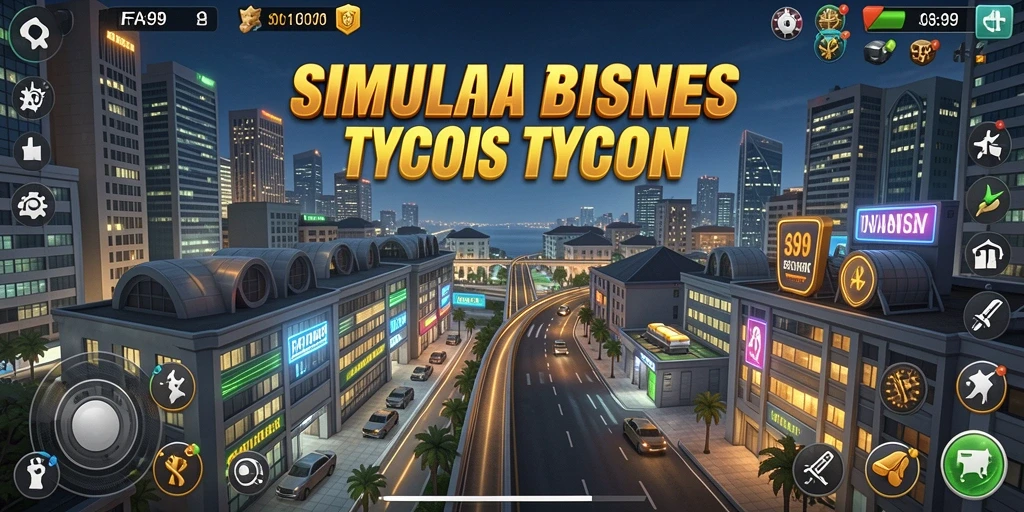 Tampilan gameplay FA99 yang seru dan mengasyikkan dalam simulasi bisnis.