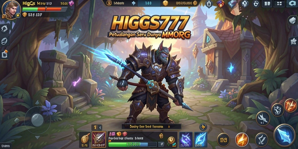 Screenshot dari gameplay HIGGS777 yang menampilkan aksi seru di dunia MMORPG.