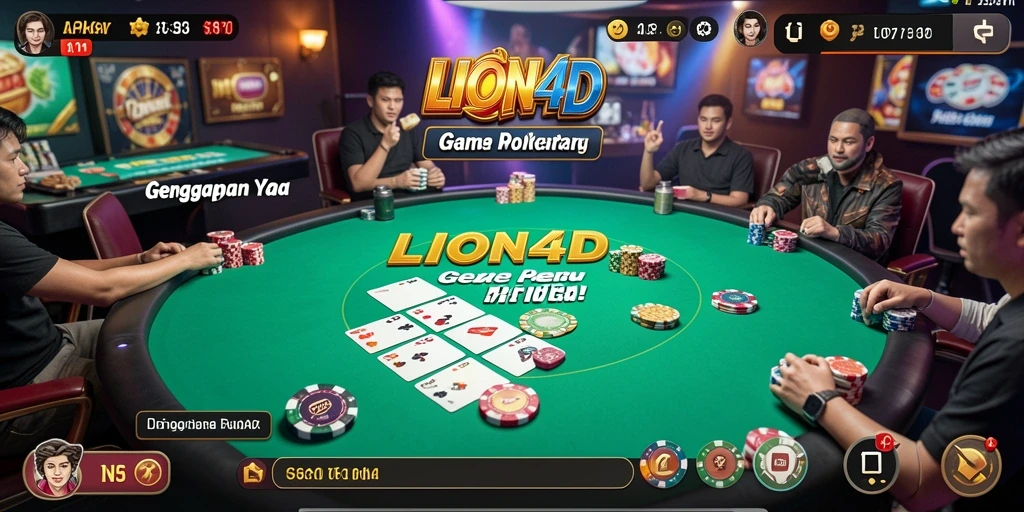 Tampilan menarik dari gameplay poker di LION4D yang menegangkan.