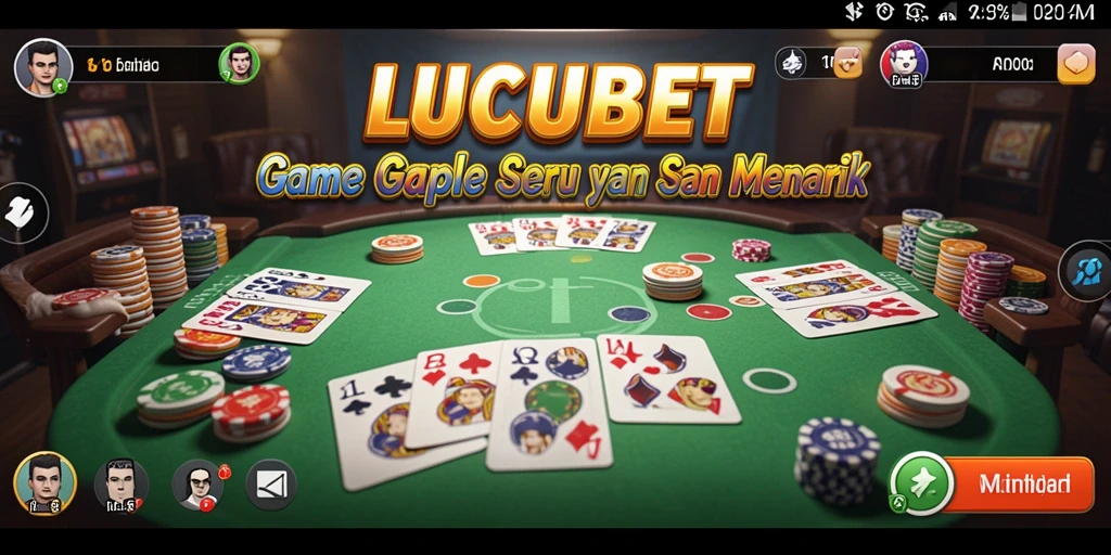Gameplay seru LUCUBET dengan tampilan menarik dan interaksi antar pemain.