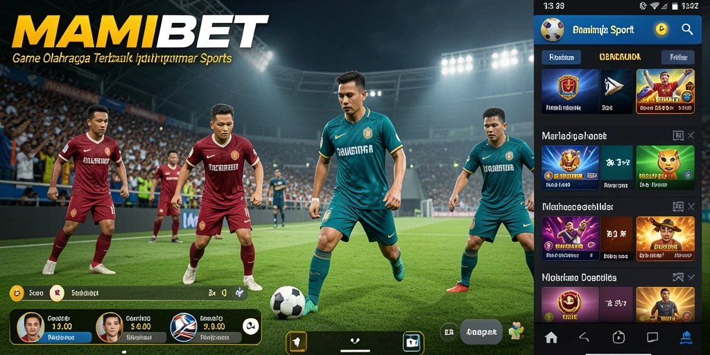 Tampilan gameplay seru di MAMIBET dengan nuansa olahraga nyata.