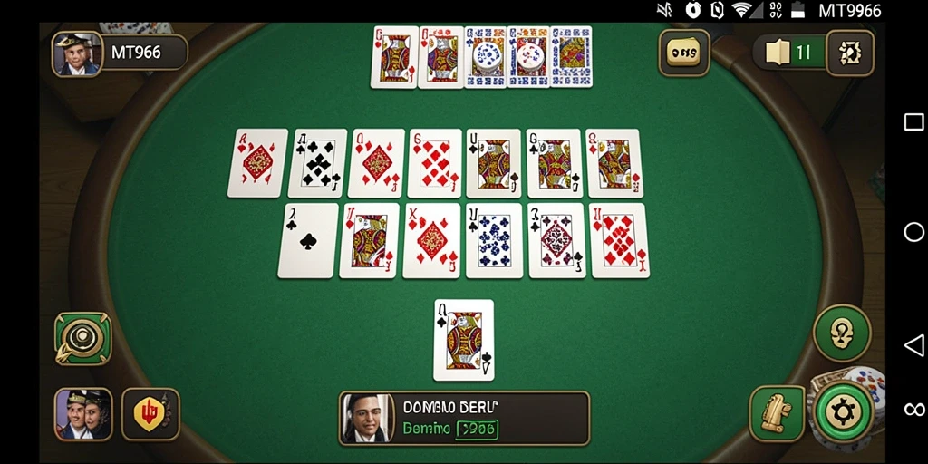 Tampilan menarik dari gameplay MT966 dengan elemen Domino yang seru.