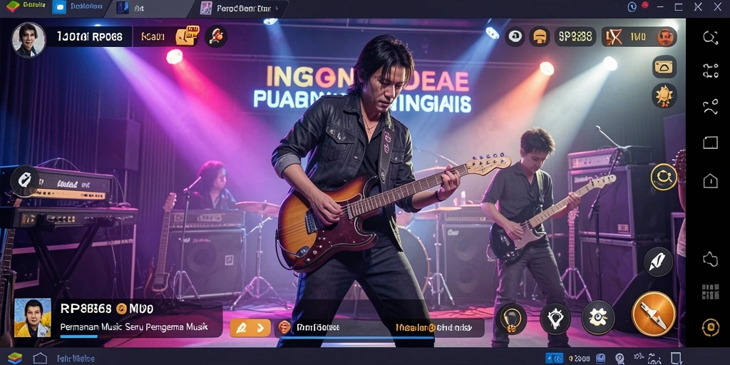 Screenshot gameplay RP886 yang menampilkan keseruan bermain musik.