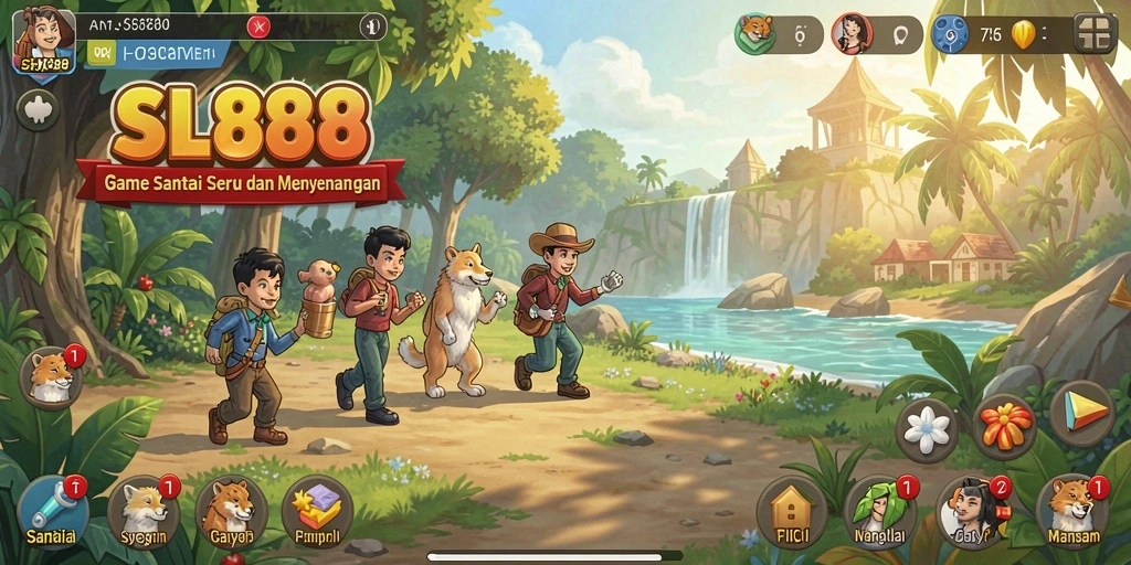 Tampilan gameplay SL888 yang menarik dan penuh warna.