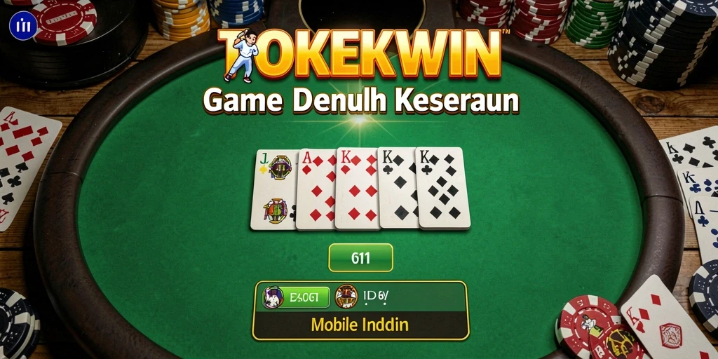 Gameplay seru dan interaktif dari TOKEKWIN dengan tema domino.