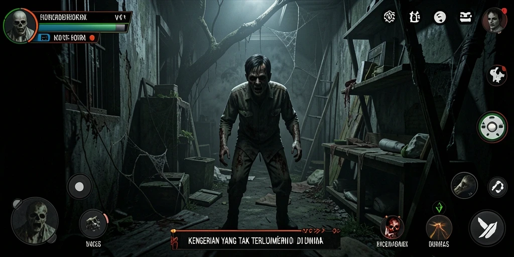 Tampilkan gameplay menakutkan VC5 dengan makhluk menyeramkan.