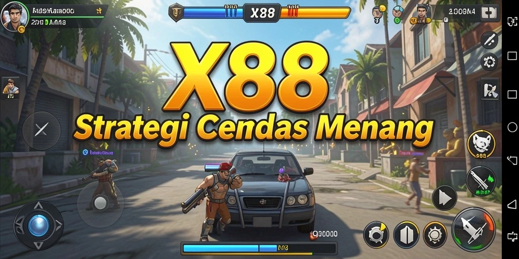 Tampilan gameplay strategi yang mendebarkan di X88.
